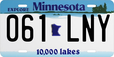 MN license plate 061LNY