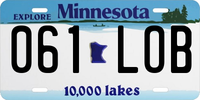MN license plate 061LOB