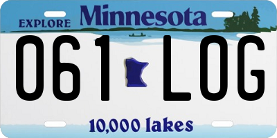 MN license plate 061LOG