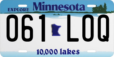 MN license plate 061LOQ