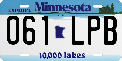 MN license plate 061LPB