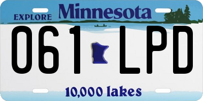 MN license plate 061LPD