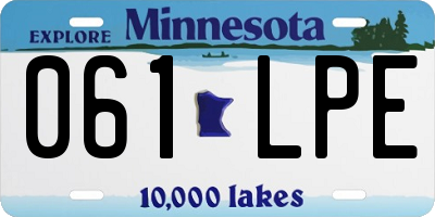 MN license plate 061LPE