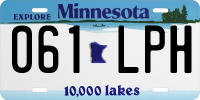 MN license plate 061LPH