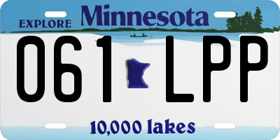 MN license plate 061LPP