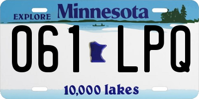 MN license plate 061LPQ
