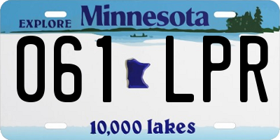 MN license plate 061LPR