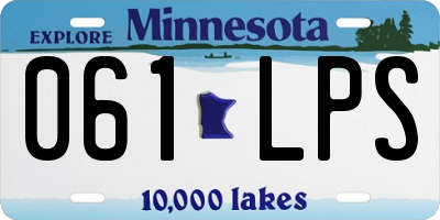 MN license plate 061LPS