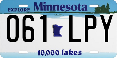MN license plate 061LPY