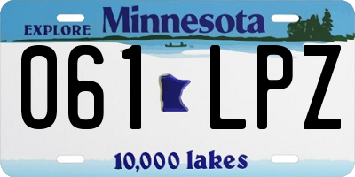 MN license plate 061LPZ