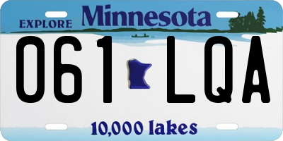 MN license plate 061LQA