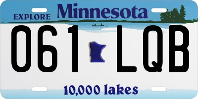 MN license plate 061LQB