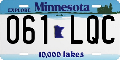 MN license plate 061LQC