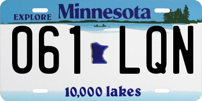 MN license plate 061LQN