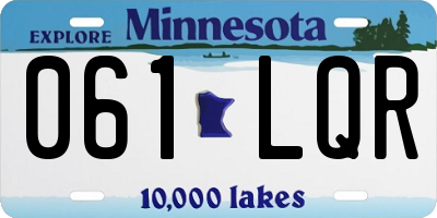 MN license plate 061LQR
