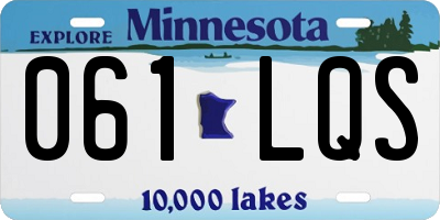 MN license plate 061LQS
