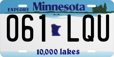 MN license plate 061LQU