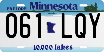 MN license plate 061LQY