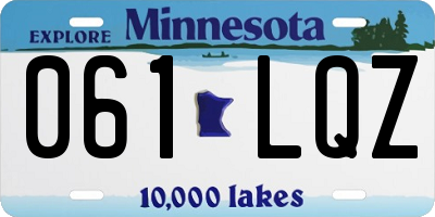 MN license plate 061LQZ