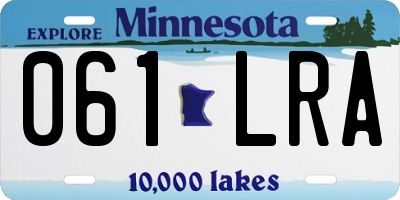MN license plate 061LRA
