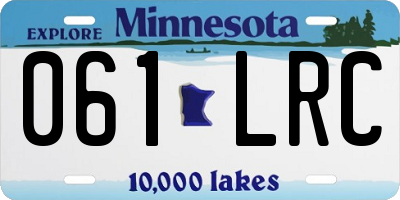 MN license plate 061LRC