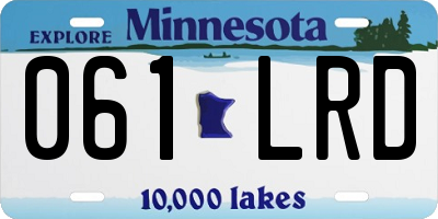 MN license plate 061LRD