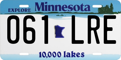 MN license plate 061LRE