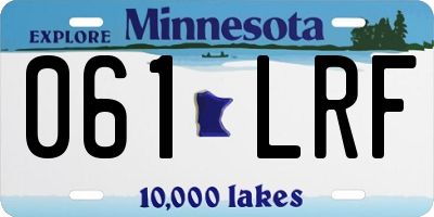 MN license plate 061LRF