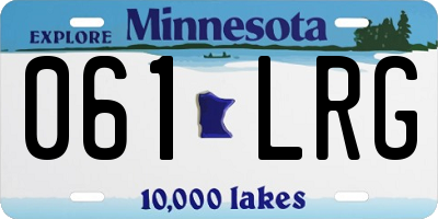 MN license plate 061LRG