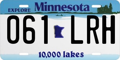 MN license plate 061LRH