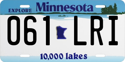 MN license plate 061LRI