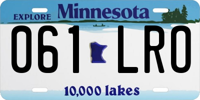 MN license plate 061LRO