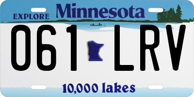 MN license plate 061LRV