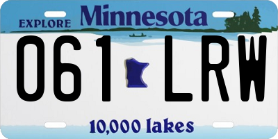 MN license plate 061LRW