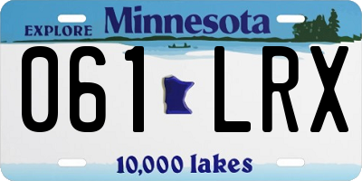 MN license plate 061LRX