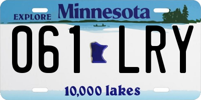 MN license plate 061LRY