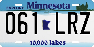 MN license plate 061LRZ