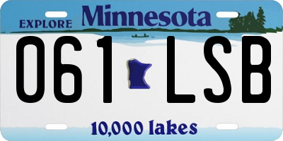 MN license plate 061LSB