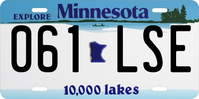 MN license plate 061LSE