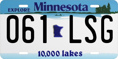 MN license plate 061LSG