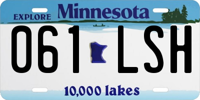 MN license plate 061LSH