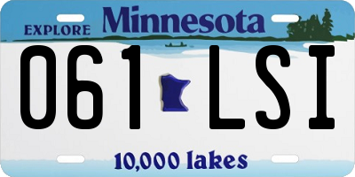 MN license plate 061LSI