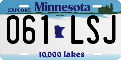 MN license plate 061LSJ