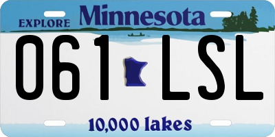 MN license plate 061LSL