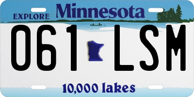 MN license plate 061LSM