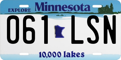 MN license plate 061LSN