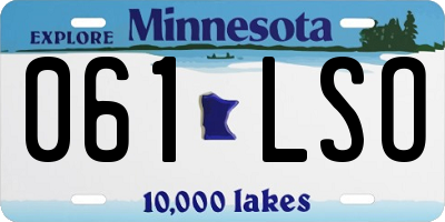 MN license plate 061LSO