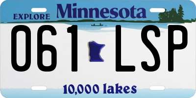 MN license plate 061LSP