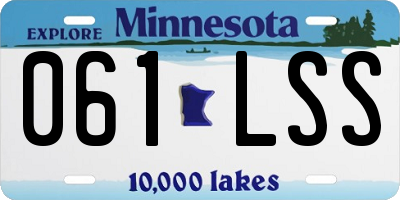 MN license plate 061LSS