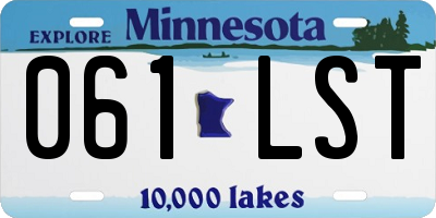 MN license plate 061LST
